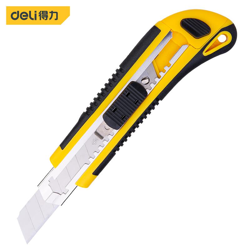 得力工具DL4243美工刀(黄色)18mm(单位：把)