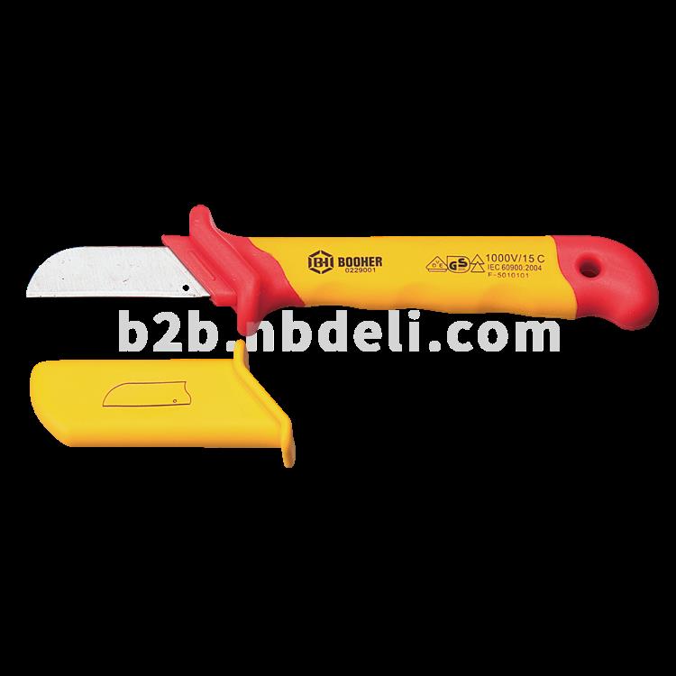 宝合0229001/双色绝缘直平型电缆刀50x180mm红黄色(个)