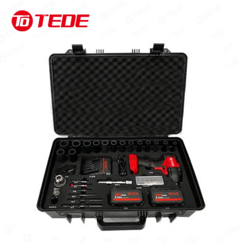 TEDE TE-6689 充电式1/2寸35件组套 两电一充 锂电扳手(单位：套)