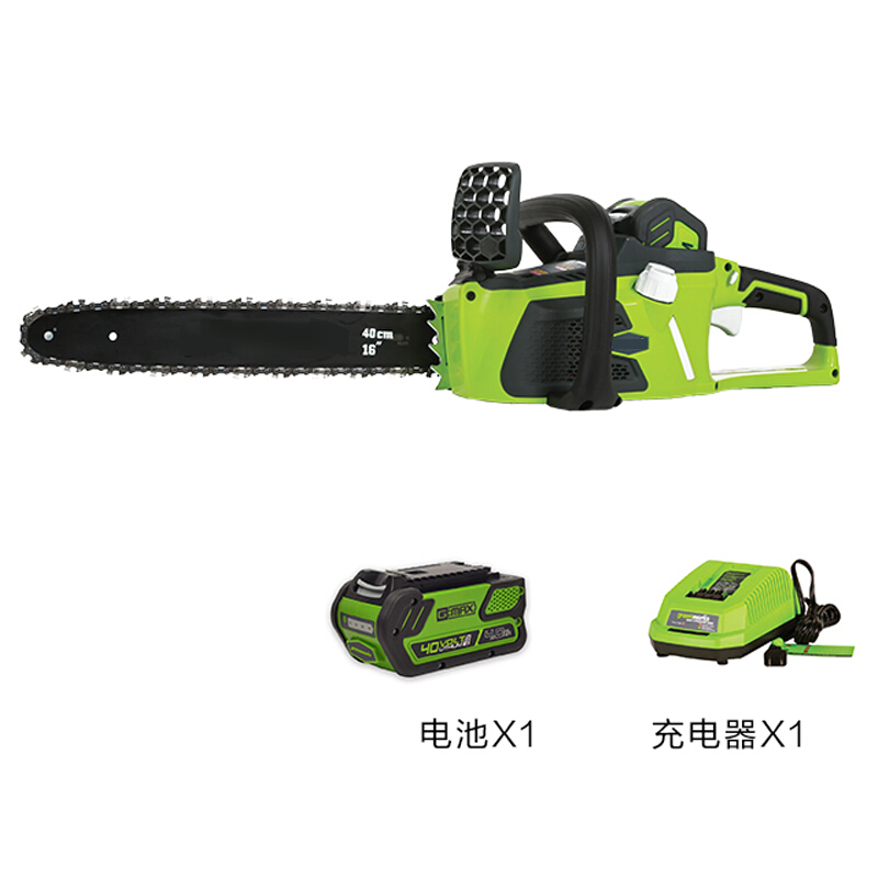 浦京工具(PUJING) PJ-PLJ40 充电式锂电电链锯 40V  青草绿 (计价单位：台)