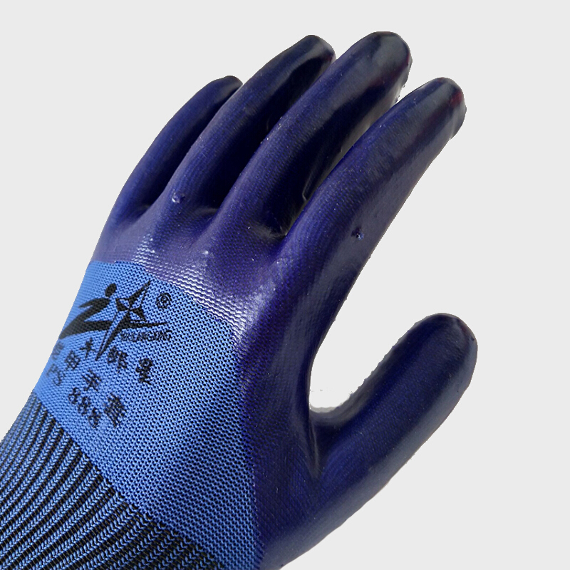 牛郎星 PS888  点珠PVC劳保手套 均码 蓝色 12付/包（单位：包）