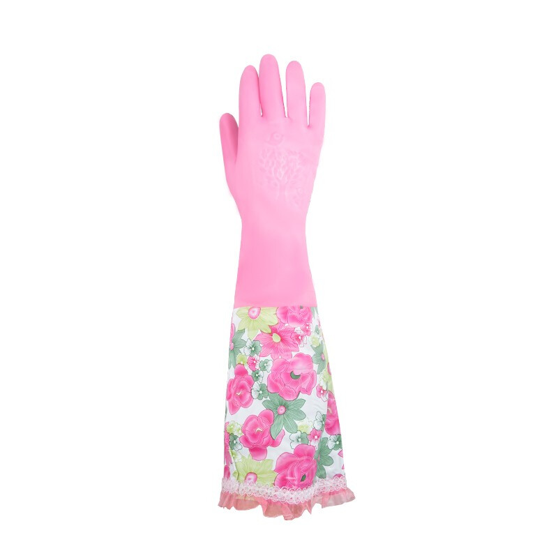 春蕾 900-50（粉色花边款）花边接袖PU绒里手套（单位：副）