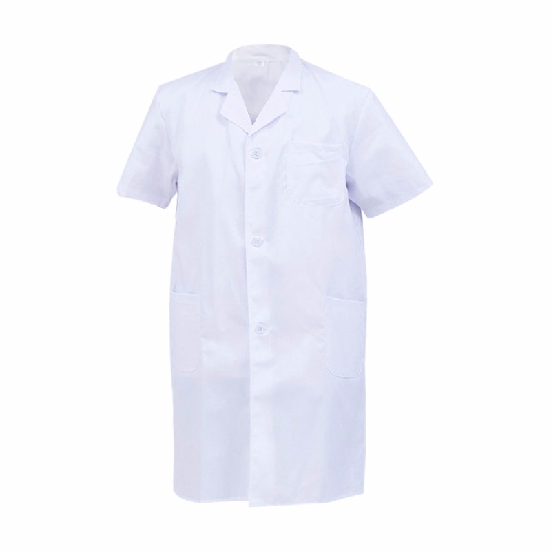 柯瑞柯林BC405W短袖涤棉白大褂药店实验室工作服食品厂工装女款L码1件装（单位：件）