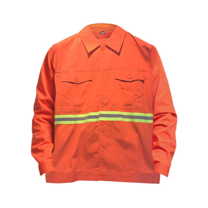 柯瑞柯林FG－SY01O反光长袖外套防护服安全服工作服施工交通维修绿化环卫汽修橘色M码1件装（单位：件）