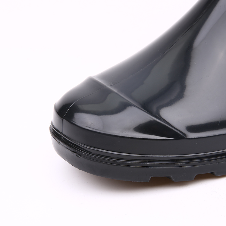 安赛瑞高筒PVC塑胶雨鞋（女款）黑色37（双）