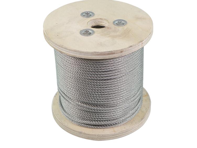 英耐特 304不锈钢钢丝绳 工业用牵引绳防护钢绞线 软钢丝线 2/3/4/5/6/8mm Φ12mm*50米（卷）