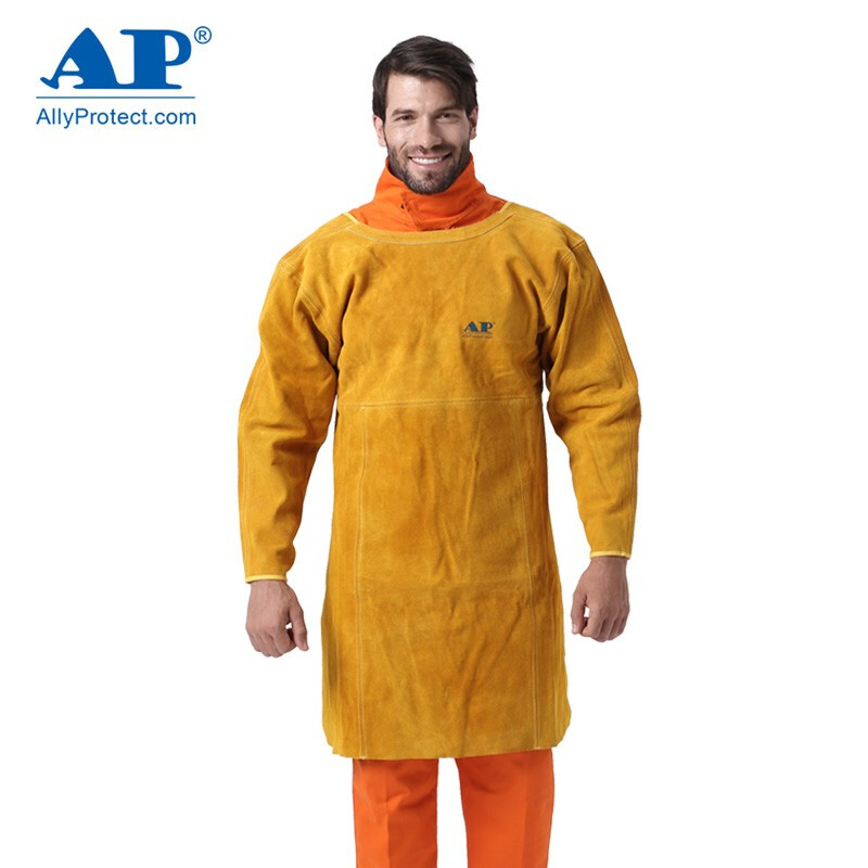 友盟 AP-6200-XXL金黄色全皮长袖反穿围裙(单位：件）