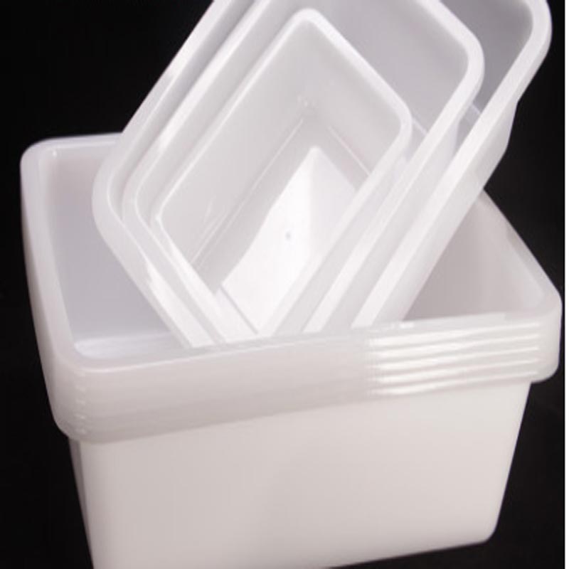 博采透明塑料带盖盒子白色1000ML(个)