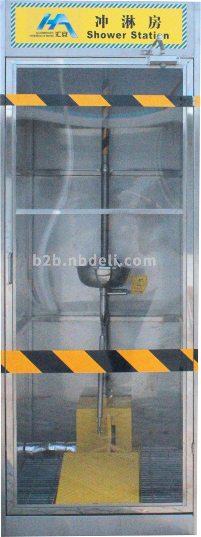 汇安 HA02002 防冻型不锈钢冲淋洗眼房（按客户要求定制） (单位：台)