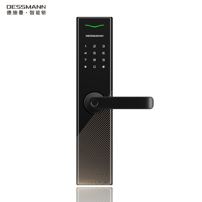 德施曼（DESSMANN）E10指纹锁智能锁 电子密码锁 防盗门锁 高端黑（个）