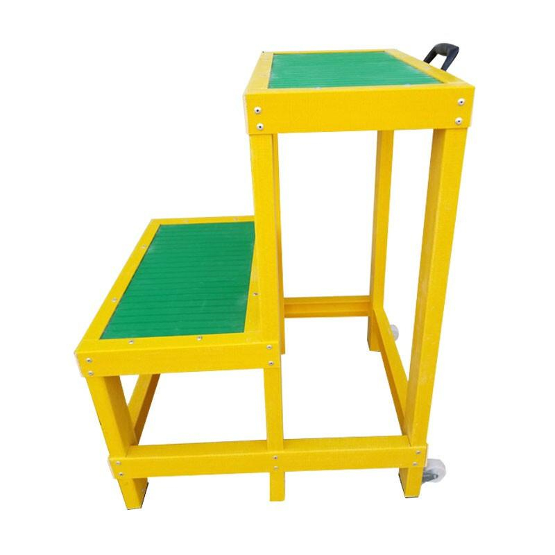 万尊 电力绝缘凳 玻璃钢双层梯凳 可移动绝缘平台绝缘高低凳（个）