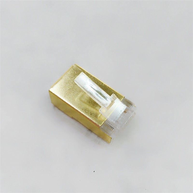 中云智创RJ45-8P8C超五类屏蔽水晶头黄色100个/包(包)
