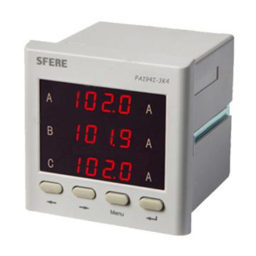 斯菲尔/SFERE单相交流数显电流表，PA194I-9K1输入AC5A开孔尺寸91*91（个）