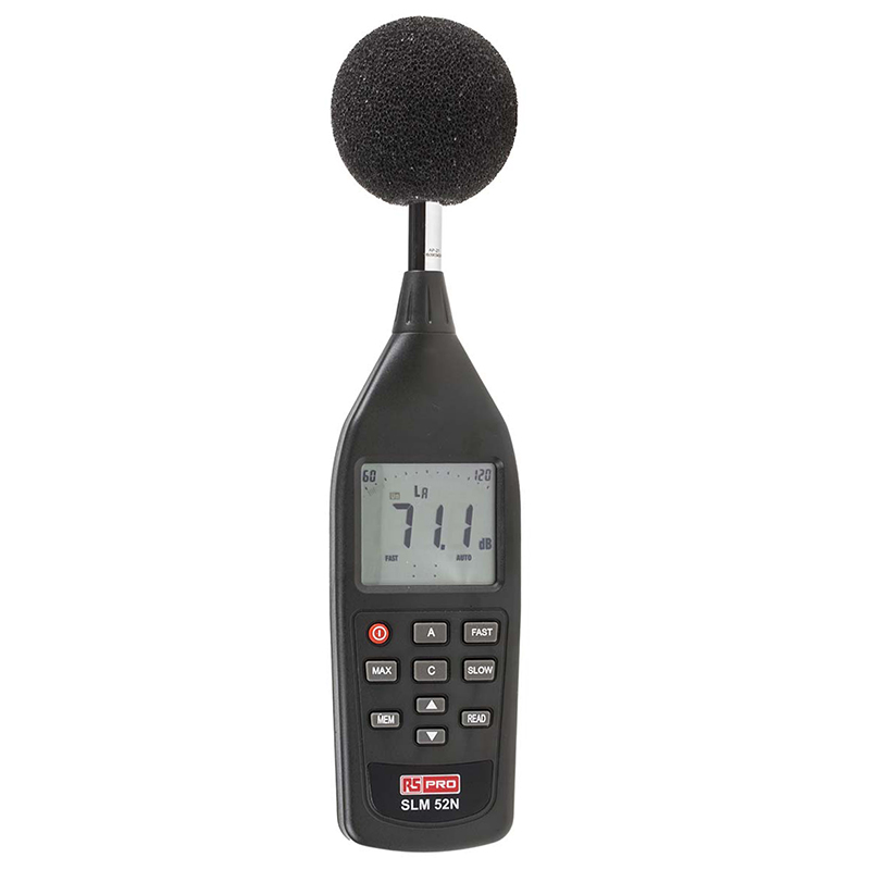 RS Pro SLM52N 声级计, 30－130 dB 量程, 0.1 dB 分辨率, 最大频率8kHz (单位:个)