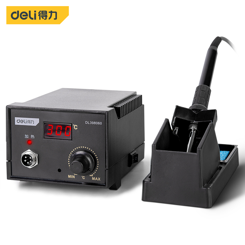 得力工具DL398060数显控温焊台60W(新VI)(黑)(台)