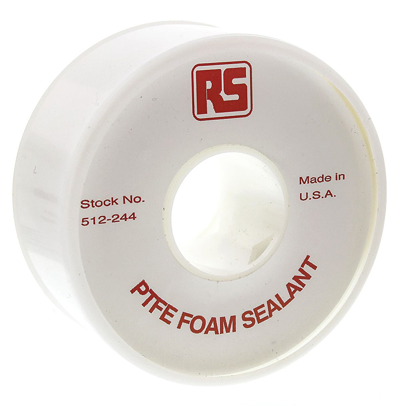 RS Pro 白色 PTFE 胶带, 2m x 7mm x 2.5mm (单位:个)