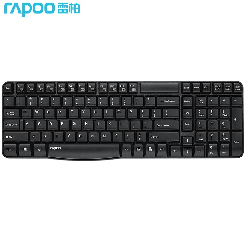 雷柏（Rapoo） E1050 无线键盘黑色（个）