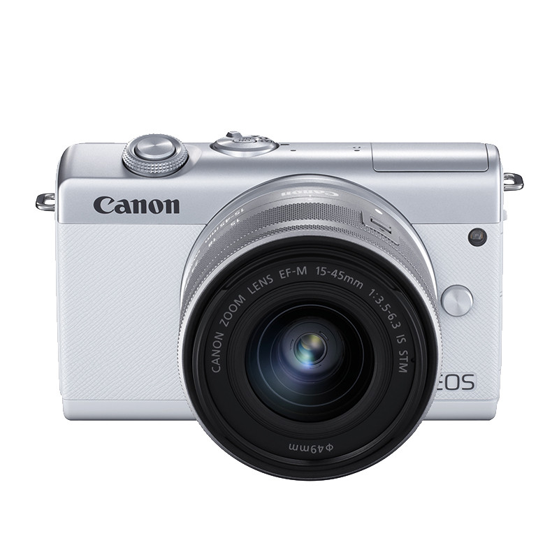 佳能（Canon）EOS M200单电/微单相机白色15-45标准变焦镜头（套）