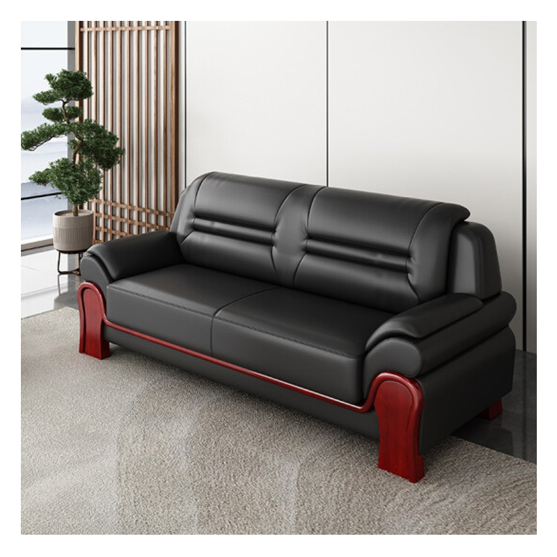 欧耐德 2170×880×920 皮质三人沙发 办公沙发商务接待洽谈会客办公室沙发三人位 不含安装（单位：个）