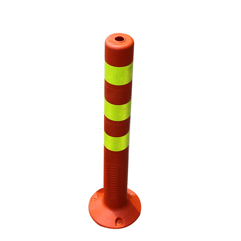 谋福 85682 反光弹力警示柱 警示桩 交通设施道口标 道路标柱标志桩 弹力柱（ PE款 反光警示柱）（个）