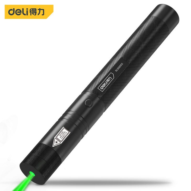 得力工具DL552002绿光激光笔3B类（新VI）(黑色)(只)