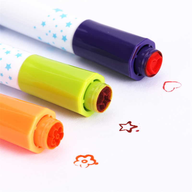 得力70665 双头印章水彩笔 (混) (单位:盒)