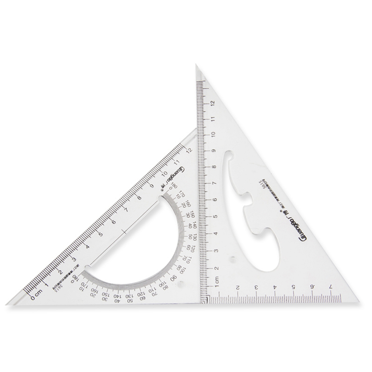 广博cb5615/15cm多用斜边三角尺 直尺(付)