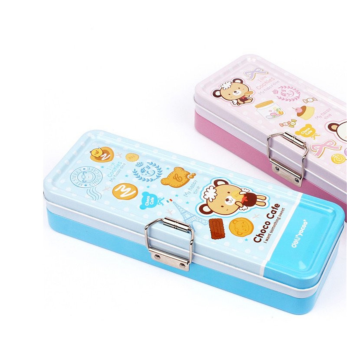 得力95556 三层文具盒 210x77x40mm (单位:只) 混色