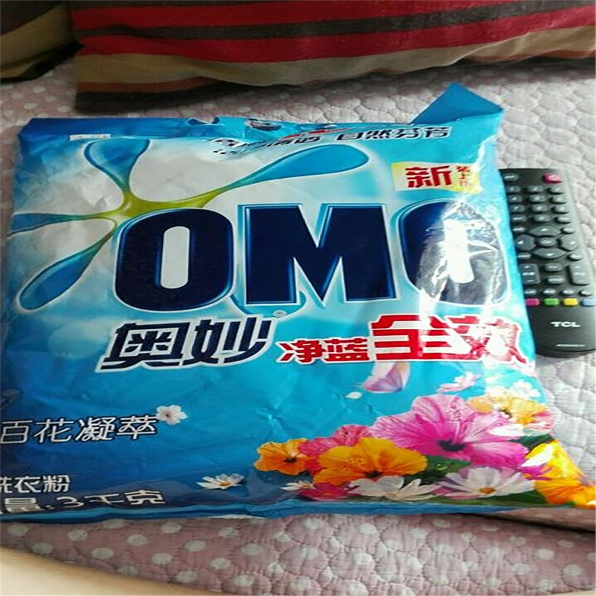 奥妙3kg净蓝全效百花凝萃无磷洗衣粉(袋)