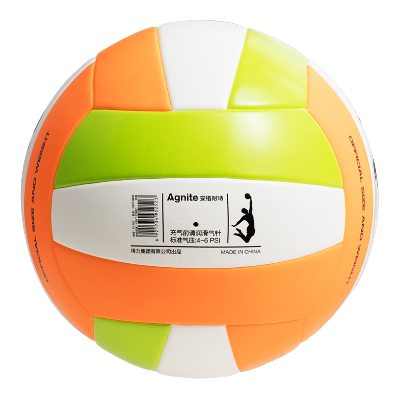 安格耐特 f1255 pu5号排球(单位:个) (白 橙 绿)