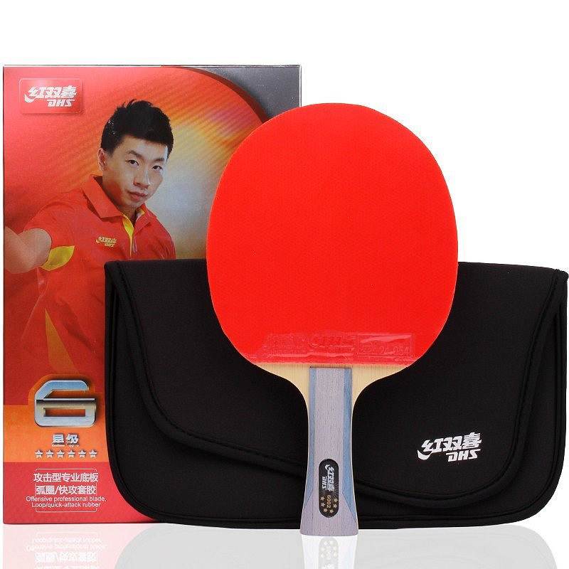 红双喜 6006/6星乒乓球拍直拍 (单位:个)