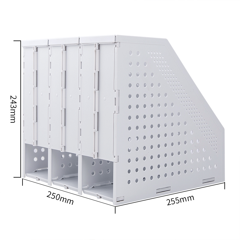 得力78995三联折叠文件框(浅灰)(单位：只)