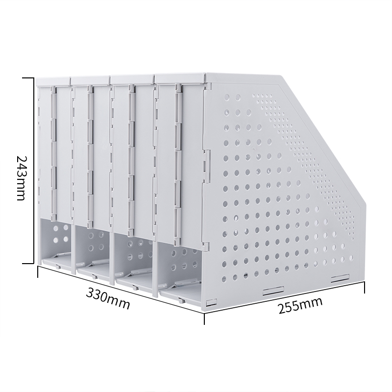 得力78996四联折叠文件框(单位：只）浅灰